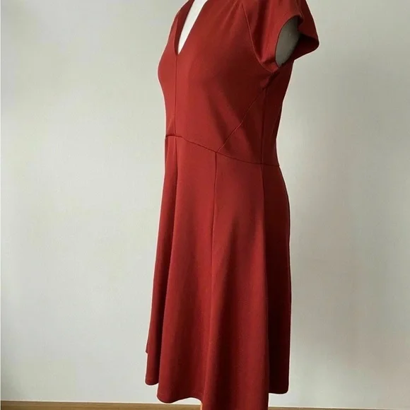 Anna Field Red Dahlia Fit & Flare Dress Size 12 - Picture 5 of 7